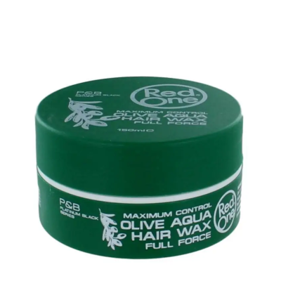 Pote verde de cera para cabelo Red One Olive Aqua Hair Wax