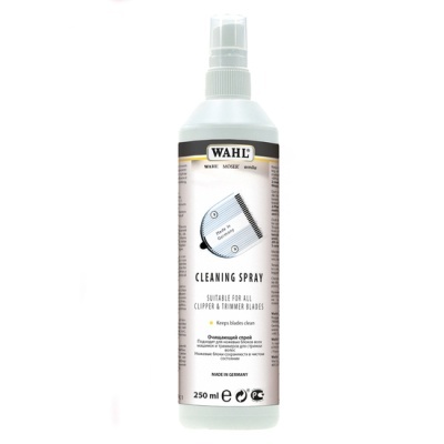Frasco branco de spray de limpeza Wahl para lâminas de máquinas