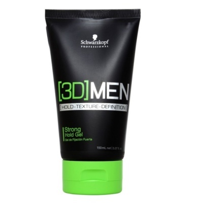 Gel de cabelo Schwarzkopf 3D Men em embalagem preta com tampa verde