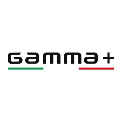 Logótipo 'gamma+' com linhas verde e vermelha