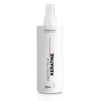 Frasco branco de spray Kosswell Protective Keratine