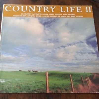 Capa de disco vinil COUNTRY LIFE II com paisagem de campo verde e céu nublado