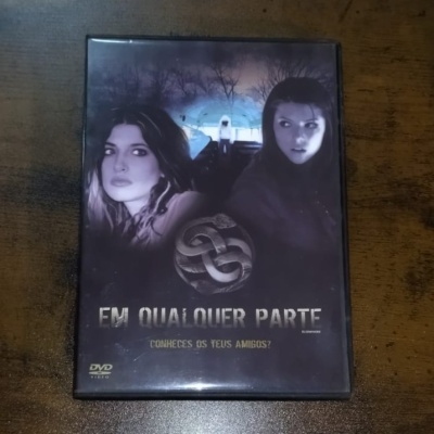 Capa de DVD com duas mulheres e texto em português 'EM QUALQUER PARTE'