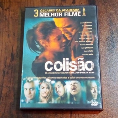 Capa de DVD do filme Colisão com atores e texto em português