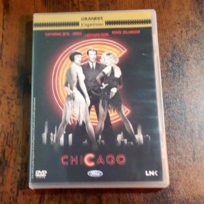 DVD do filme Chicago com personagens na capa e texto Grandes Expresso