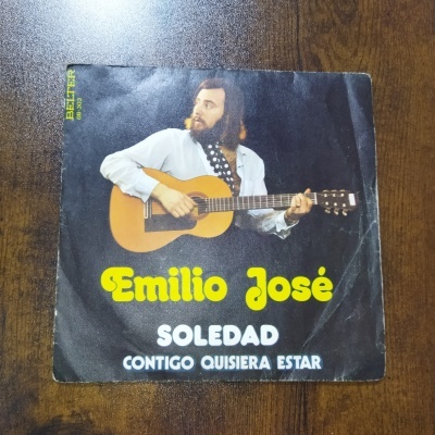 Capa de disco de vinil Emilio José Soledad contigo quisiera estar