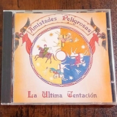 Capa de CD Amistades Peligrosas La Ultima Tentación com ilustração colorida