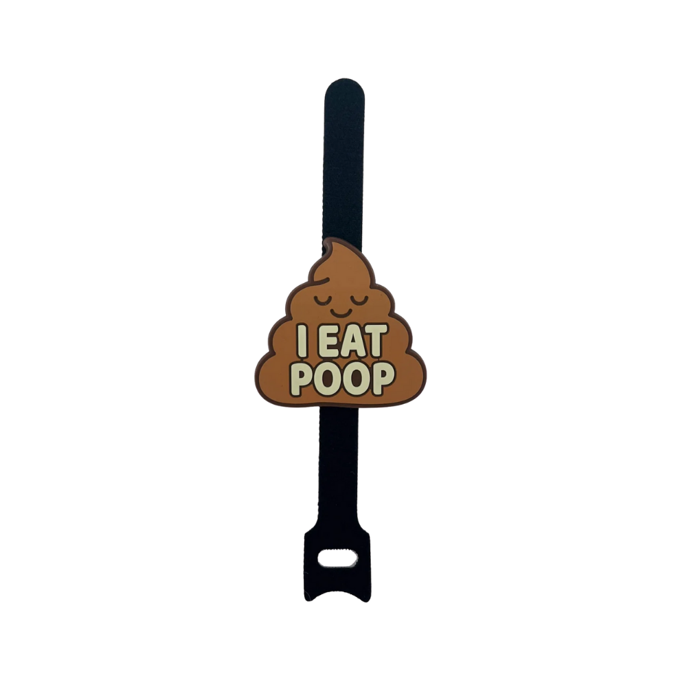 I EAT POOP - Snooties™ – Muzzle Charm Relógio de pulso com emoji de cocó castanho I EAT POOP no mostrador