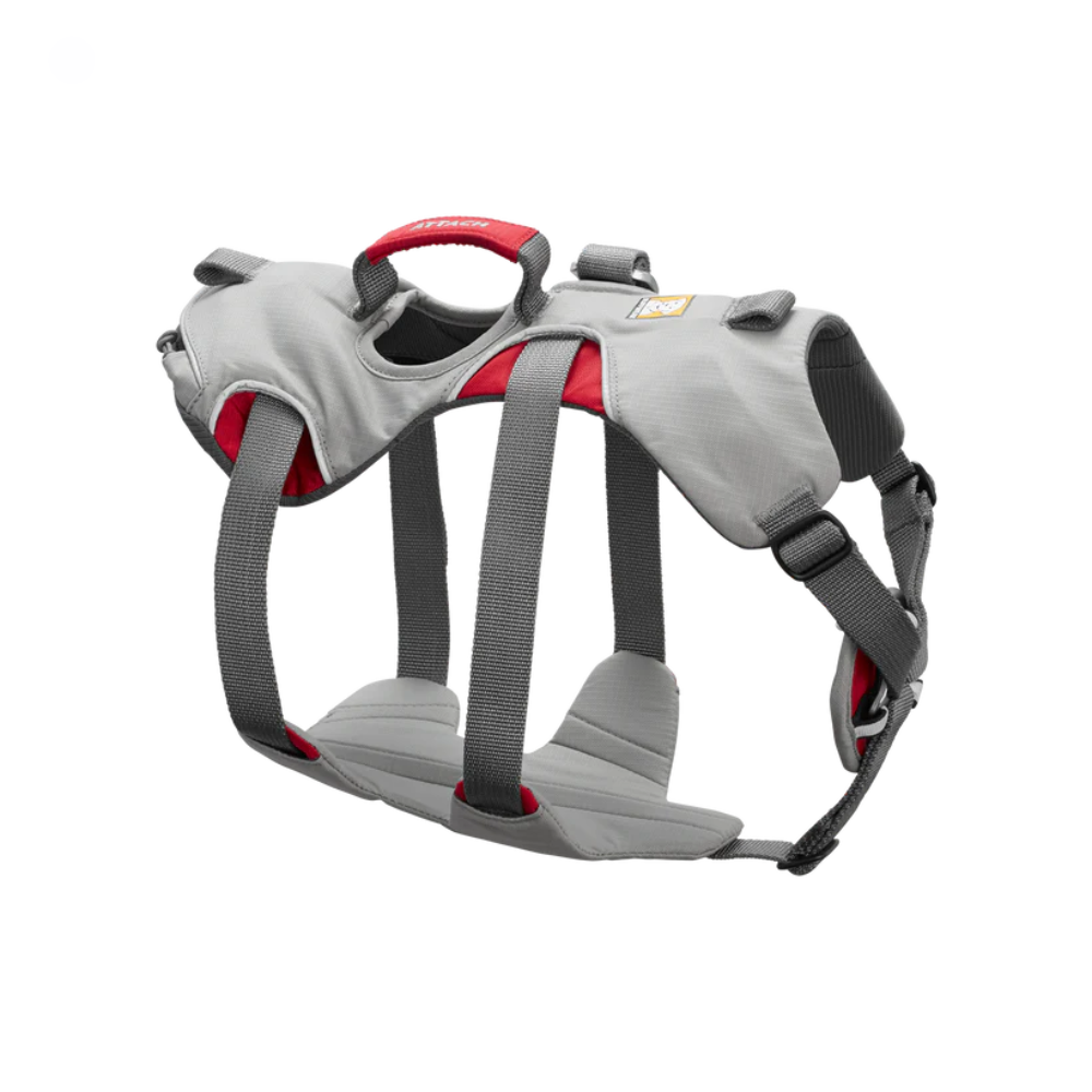 Doubleback™ Full Body Dog Harness arnês para cão cinzento e vermelho com pega