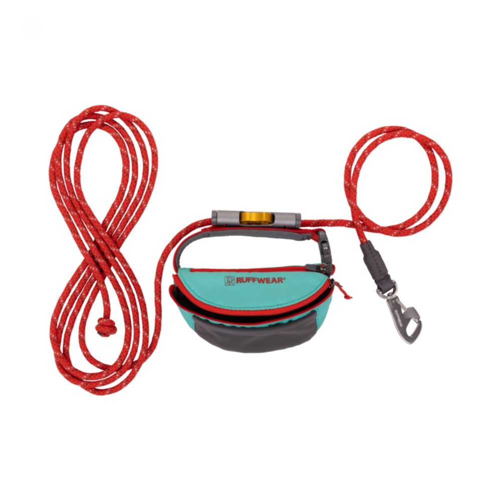 Hitch Hiker™ Leash - Aurora Teal Comando para escalada com bolsa Ruoffwear
