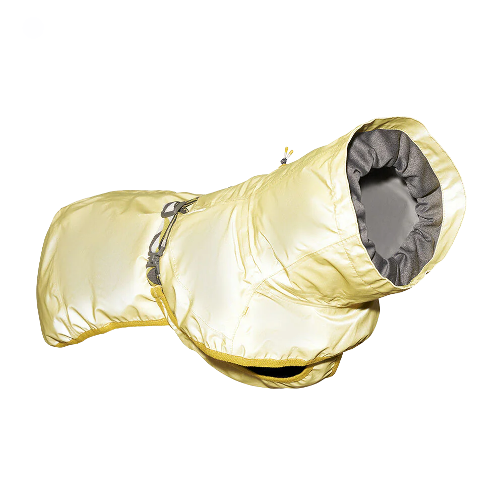 Mudventure Reflective Coat - TUMERIC - Capa da Chuva - Hurtta Casaco amarelo claro para cão acolchoado e impermeável