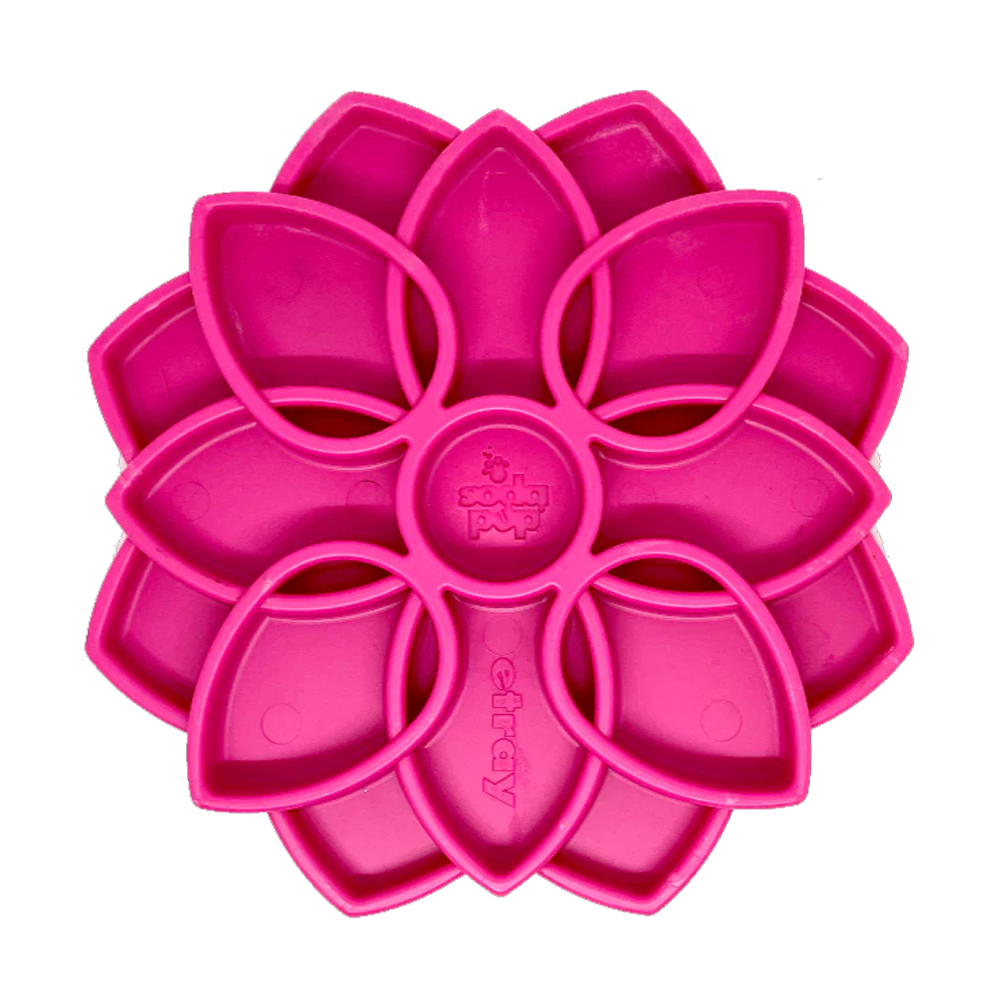 SlowFeeder Mandalda Etray -Sodapup Moldes de silicone cor-de-rosa para bolachas em forma de pétalas