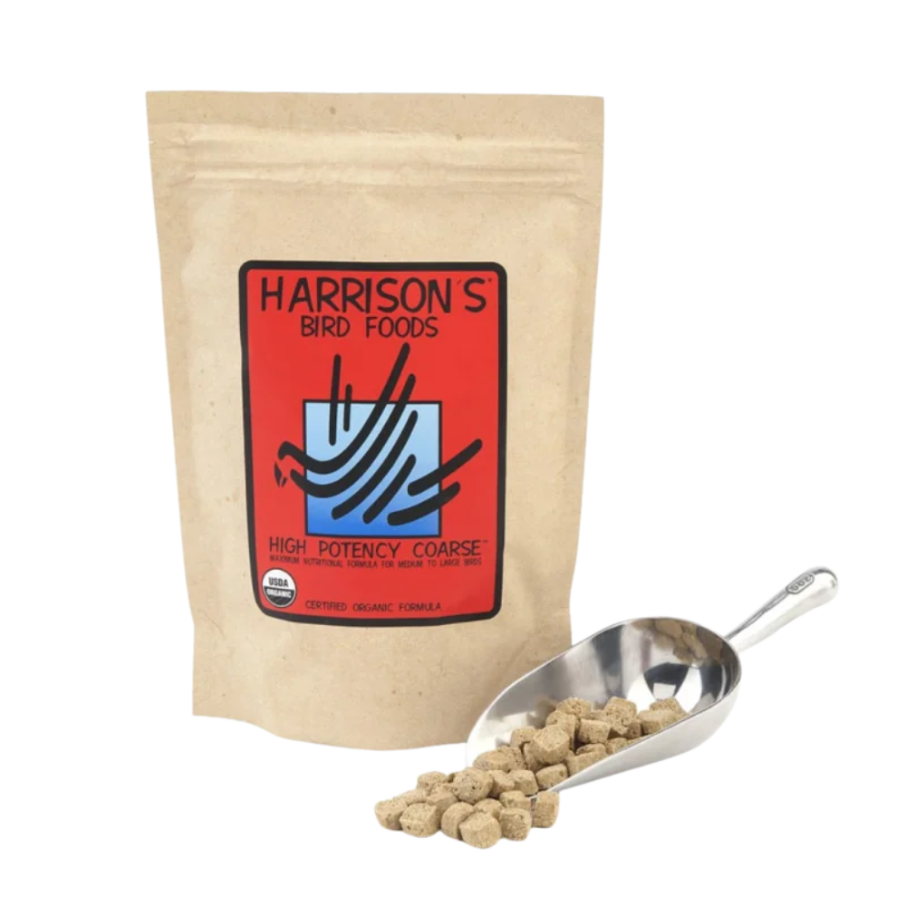 Grosso Alta energia - Harrison's Embalagem de comida para pássaros Harrison's Bird Foods com pá metálica e pellets