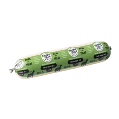 Embalagem verde de alimento para cães Herba Tico MEAL or TREAT 400 g