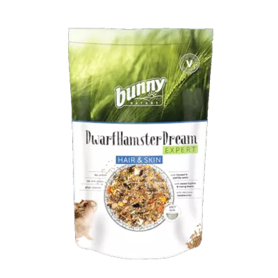 Embalagem de comida para hamster anão Bunny Nature Dwarfhamster Dream Expert Hair & Skin