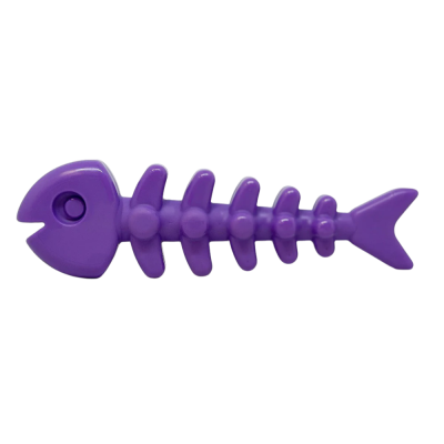 Brinquedo roxo em forma de espinha de peixe