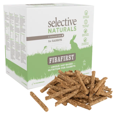 Embalagem de comida para coelhos Selective Naturals Fibafirst com pellets marrons