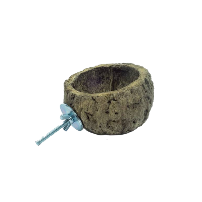 Dispositivo de madeira natural com parafuso metálico