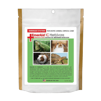 Pacote de suplemento alimentício para animais herbívoros debilitados