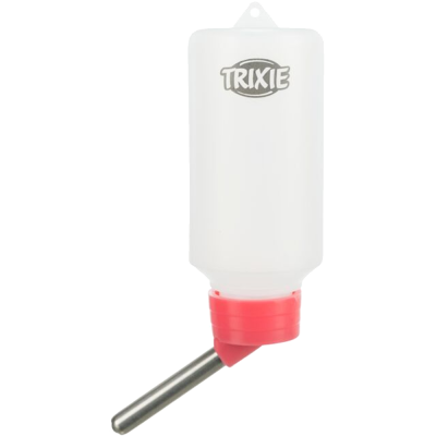 Garrafa dispensadora para animais TRIXIE branco e vermelho com bico metálico