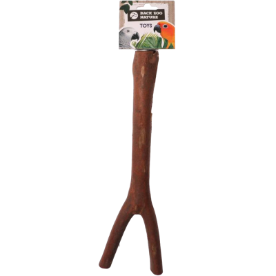 Brinquedo para aves em galho de madeira com embalagem 