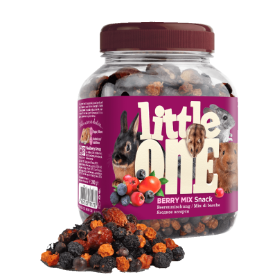Pote de snack para pequenos animais Little One Berry Mix com frutos vermelhos secos