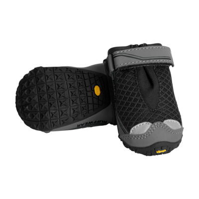 Sapatos desportivos para cães preto e cinza com sola antiderrapante e correia ajustável