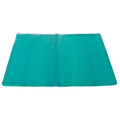 Tapete dobrável verde azulada com costura central