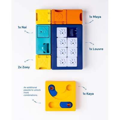 Dispositivos de bloqueio coloridos em azul, amarelo, laranja e branco sobre fundo branco com texto