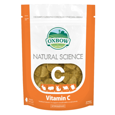 Embalagem de suplemento Vitamin C para pequenos animais da marca Oxbow