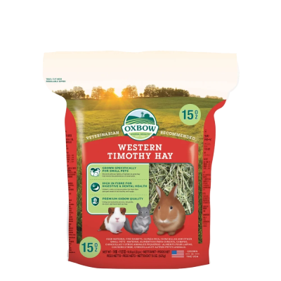Saco de feno Oxbow para pequenos animais com coelho e hamster