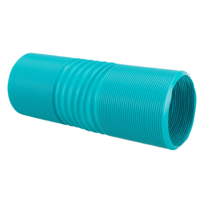 Cano flexível de plástico azul turquesa