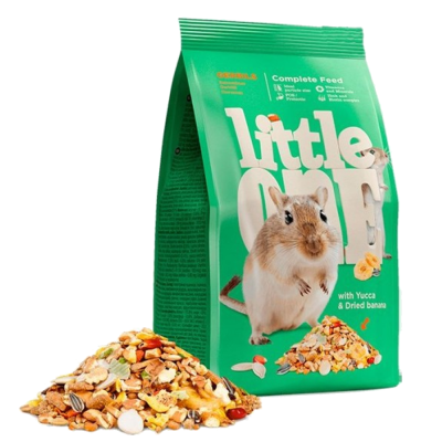 saco verde de alimento para roedores Little One com mistura de sementes e frutos secos