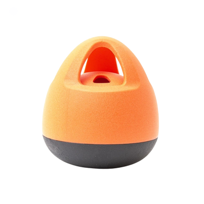 Produto esférico laranja e preto com alça integrada