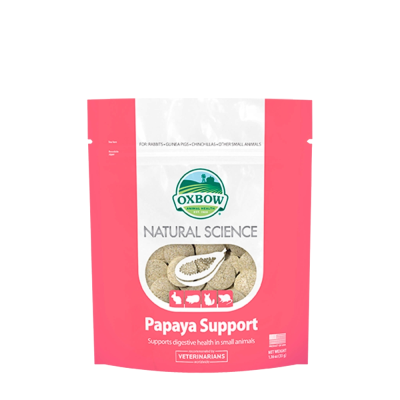 Pacote de suplemento alimentar natural para animais pequenos Oxbow Papaya Support