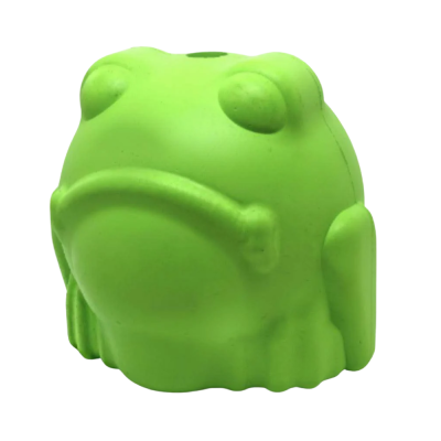 Brinquedo em forma de rã verde de espuma ou borracha