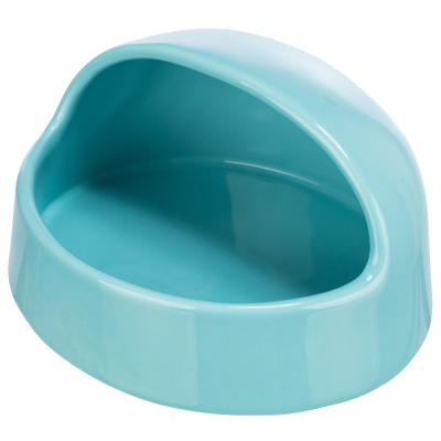 comedouro azul claro em cerâmica para cães ou gatos