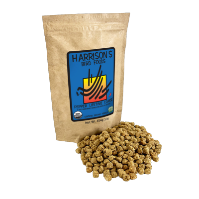 Pacote de ração para pássaros Harrison's com pellets