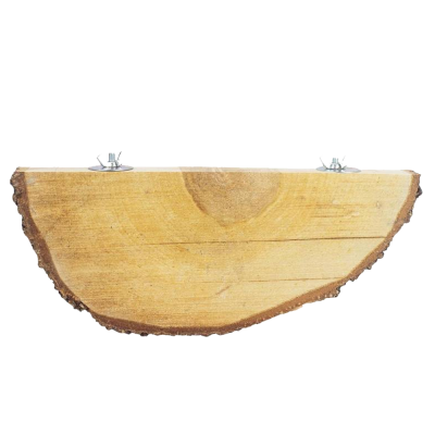 Placa decorativa de madeira semicírculo com fenda ao centro