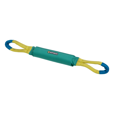 Brinquedo de puxar para cães verde com cordas amarelas e azuis RUFFWEAR