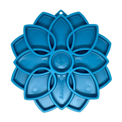 Base de silicone azul em forma de flor para pendurar