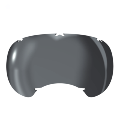 Lente cinzenta escura curvada para óculos de proteção