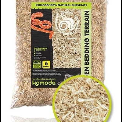 Saco de substrato natural para répteis Komodo de 6 litros