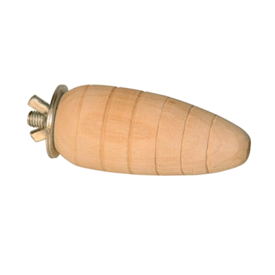 Pé de móvel em madeira natural cónico com parafuso metálico