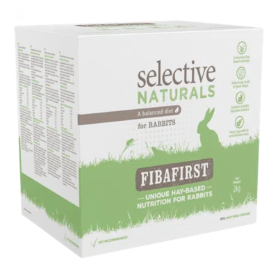 Caixa de alimento para coelhos Selective Naturals Fibafirst 2 kg