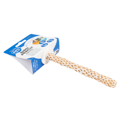 Piña para papagaio com textura perfurada e embalagem azul e branca