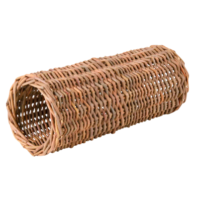 Túnel cilíndrico em vime natural entrelaçado