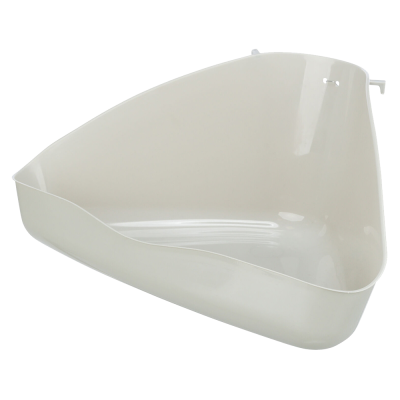 Caixa de armazenamento triangular branca em plástico brilhante