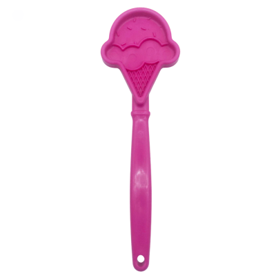 Espátula rosa em forma de gelado com padrão de cone