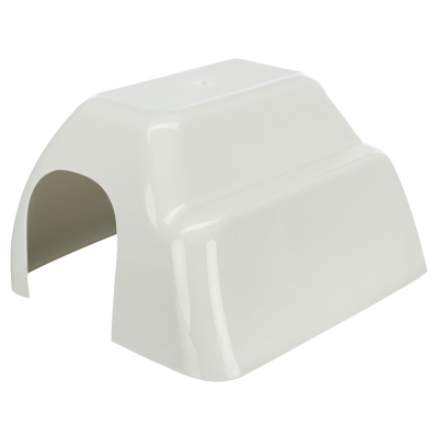 Protetor de eixo em plástico branco brilhante com abertura semicircular